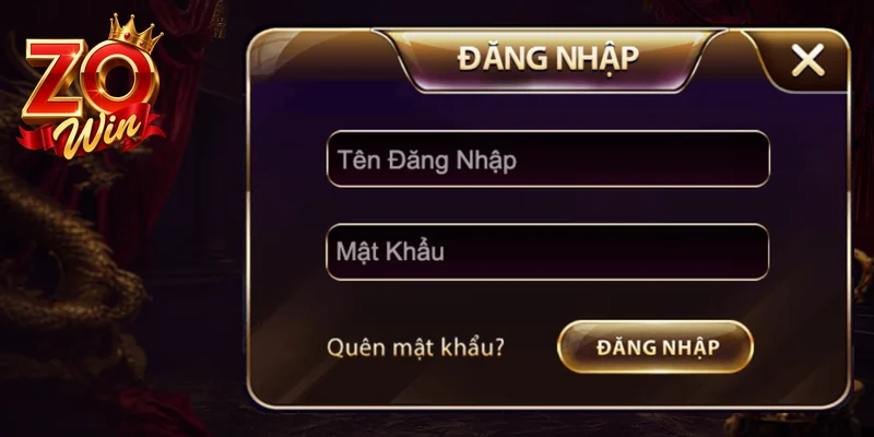 Đăng nhập nick web sau khi cài Zowin APK