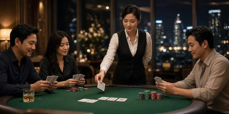 Game bài Zowin – nữ dealer và bàn chơi bài trên smartmove.africa.com